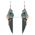 hot beautiful green tassel latest hanging bridal daily wear earrings